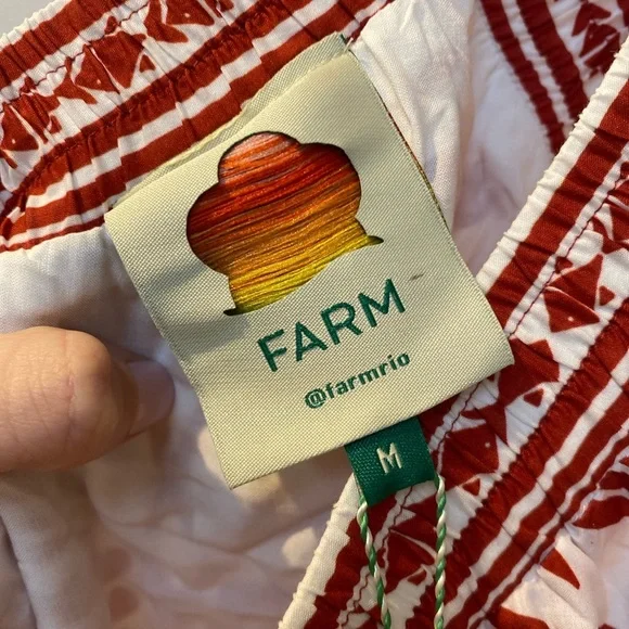 Farm Rio one shoulder red and white maxi dress​ - Picture 8 of 11